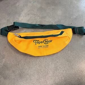 Topo Chico Hard Seltzer Yellow green fanny pack belt bag boho hipster NEW purse